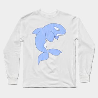 Cute Orca (Blue) Long Sleeve T-Shirt